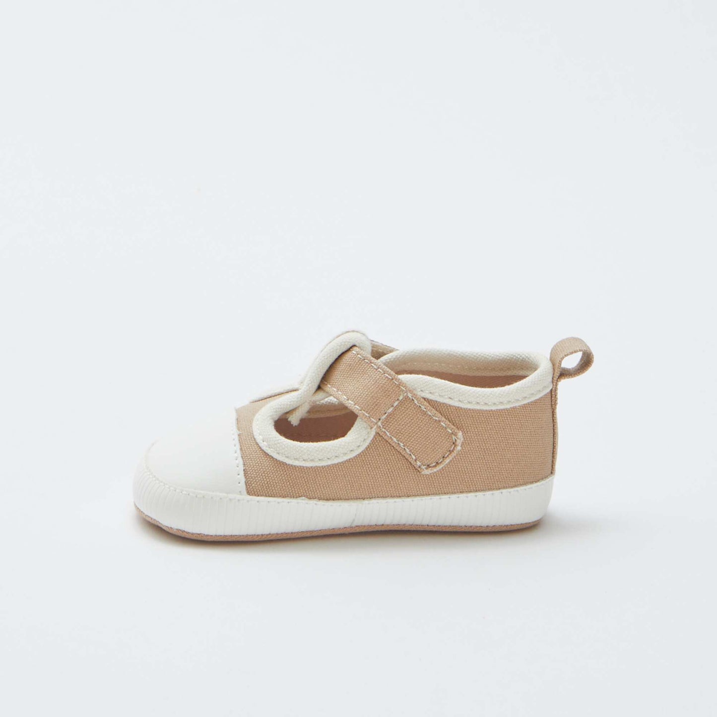 Sneaker-style canvas slippers BEIGE