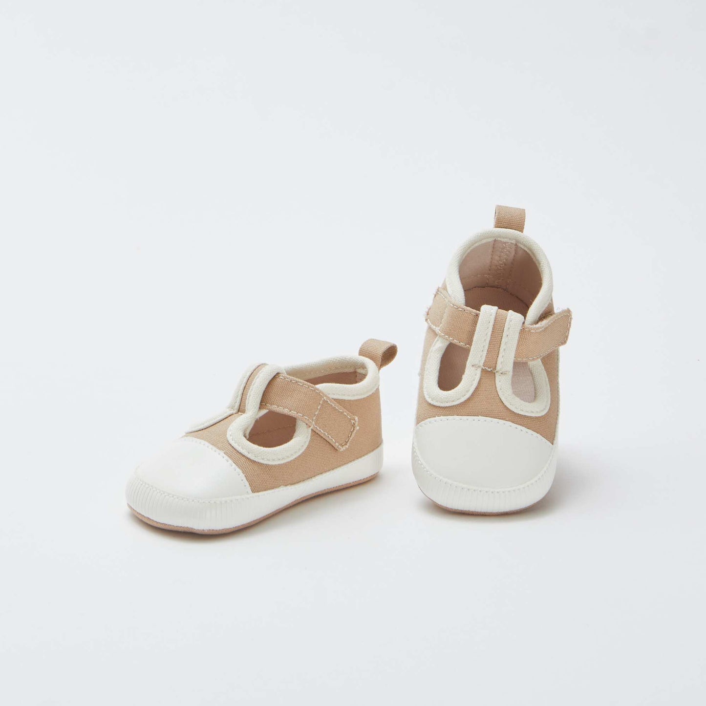 Sneaker-style canvas slippers BEIGE