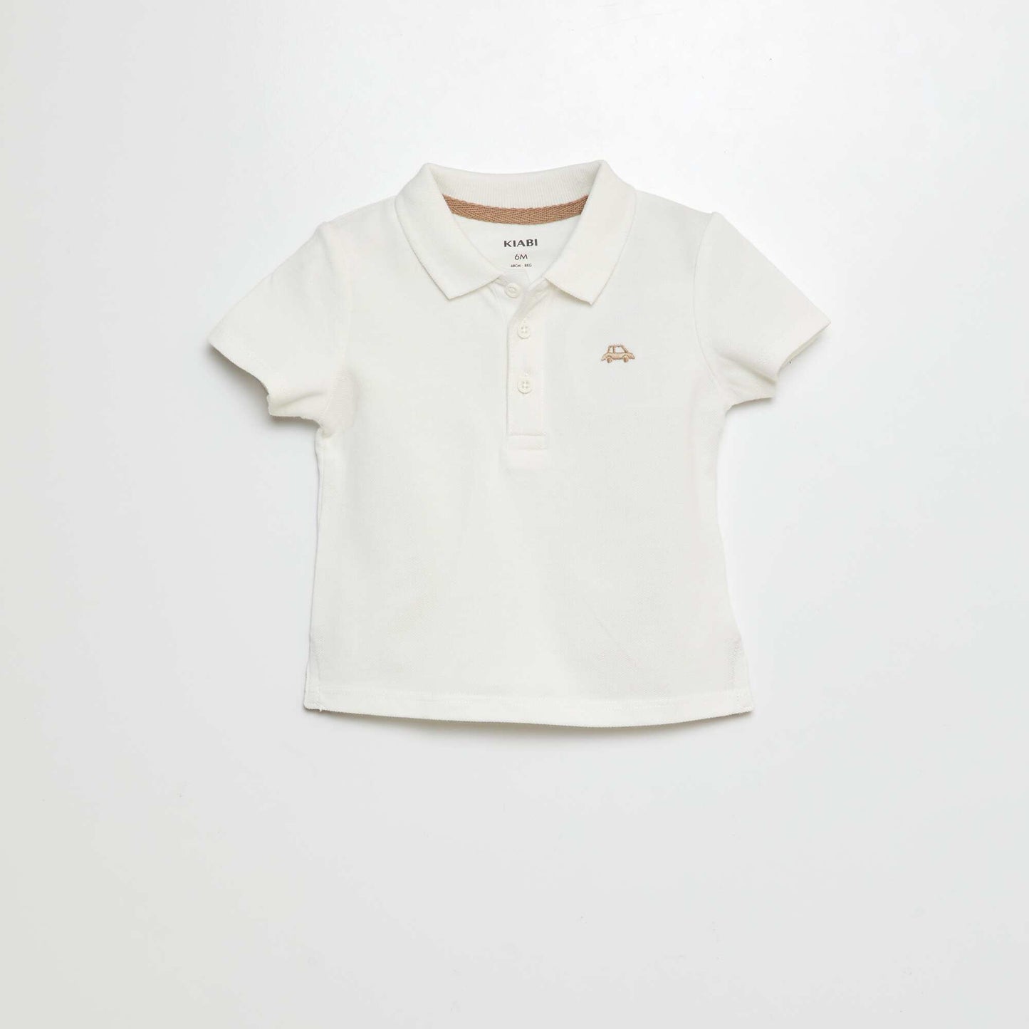 Cotton piqué polo shirt WHITE