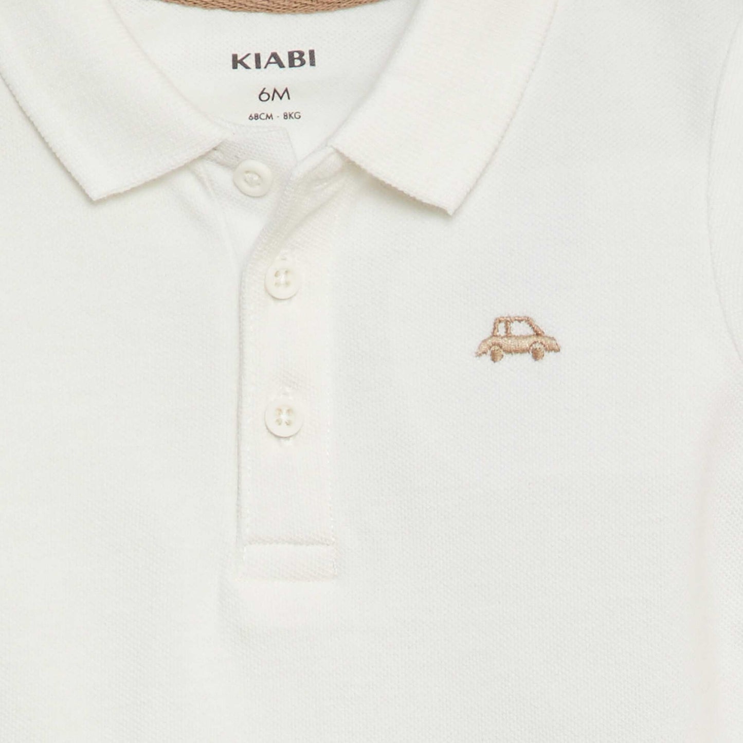 Cotton piqué polo shirt WHITE