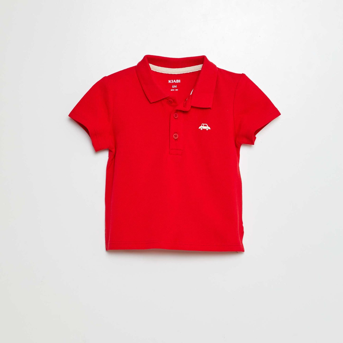 Cotton piqué polo shirt RED