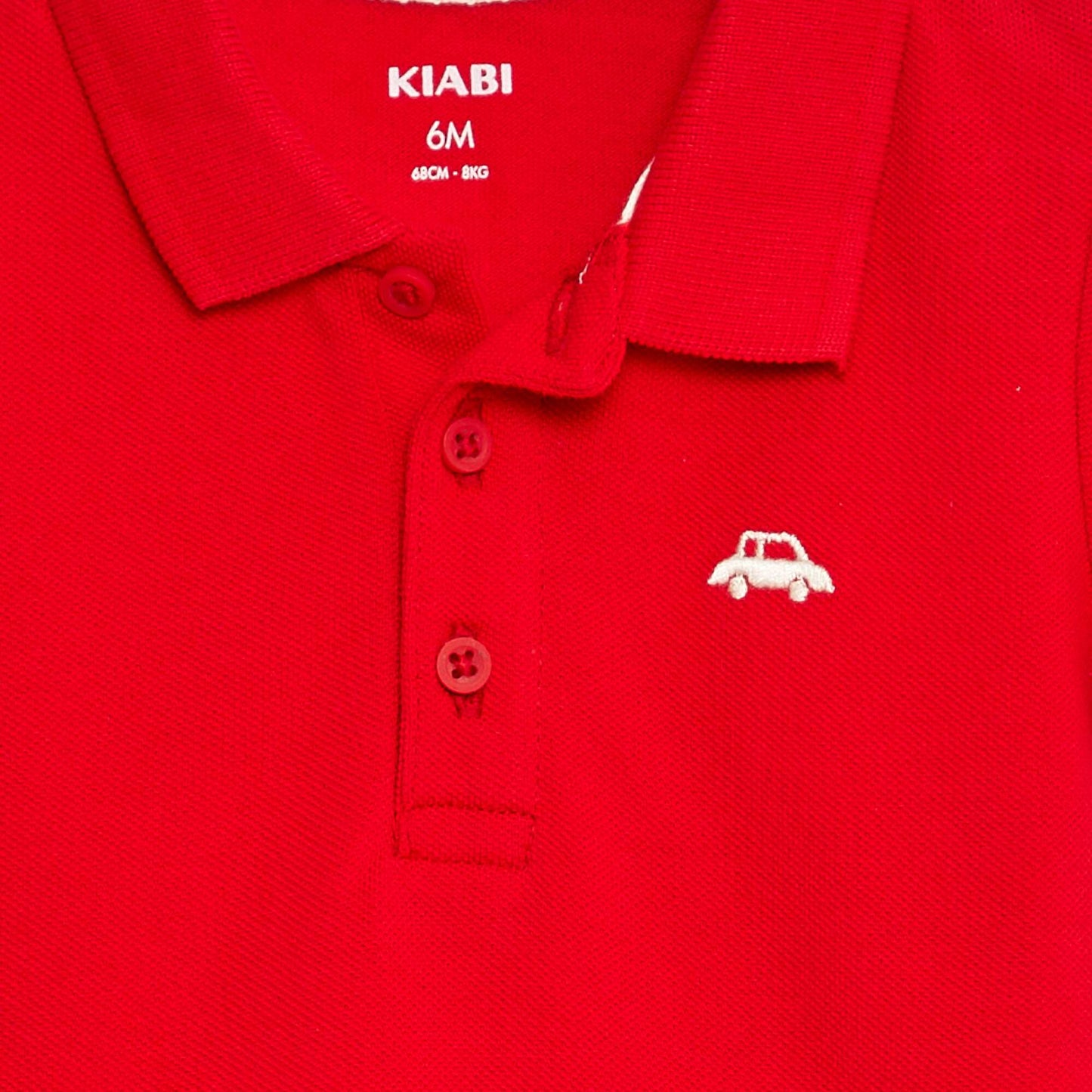 Cotton piqué polo shirt RED