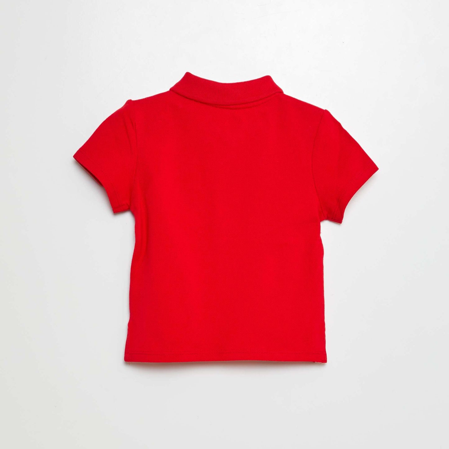 Cotton piqué polo shirt RED