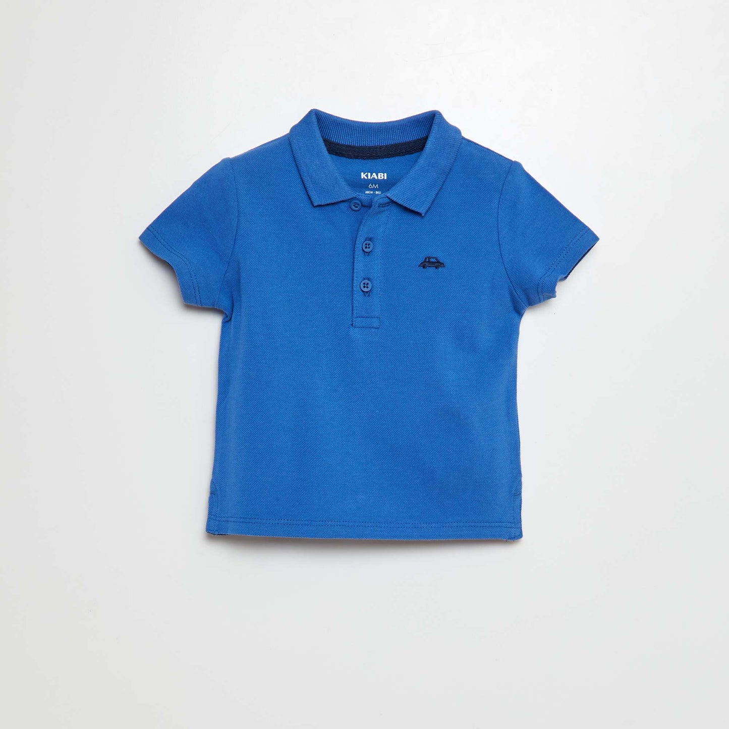 Cotton piqué polo shirt BLUE