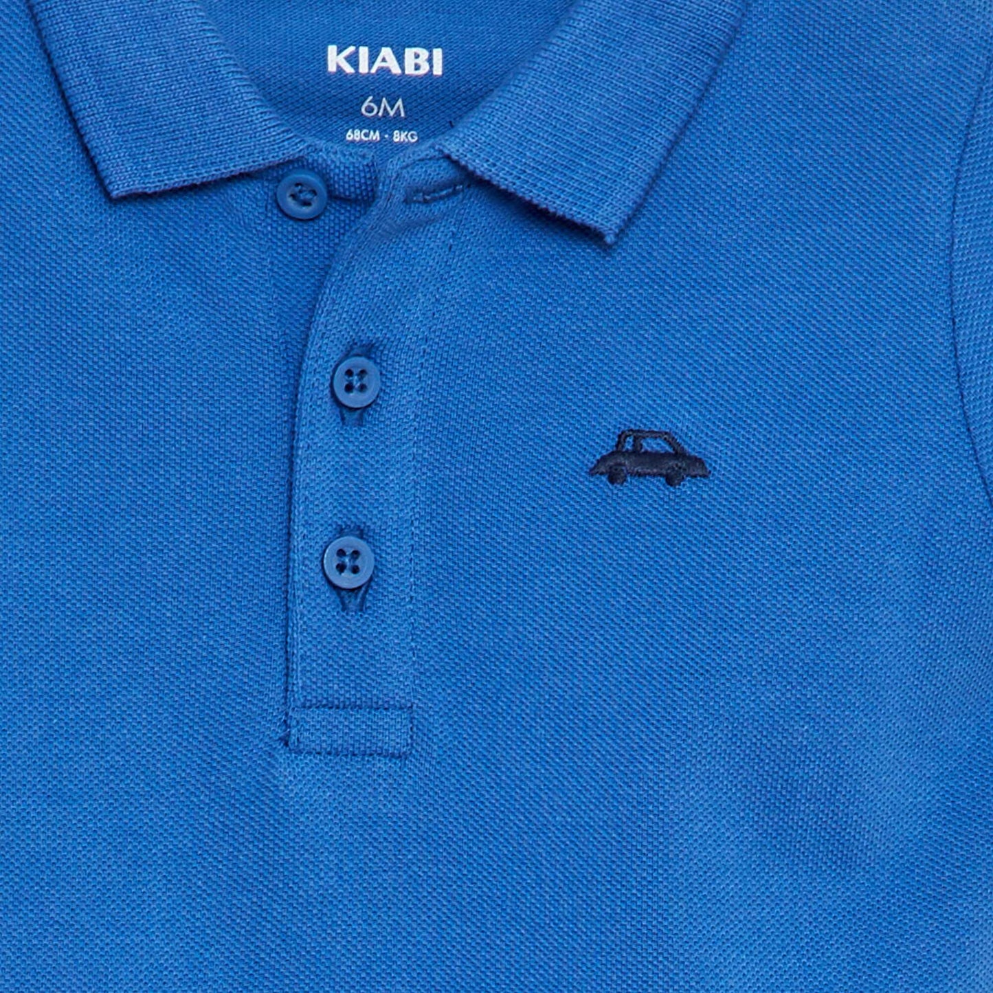 Cotton piqué polo shirt BLUE