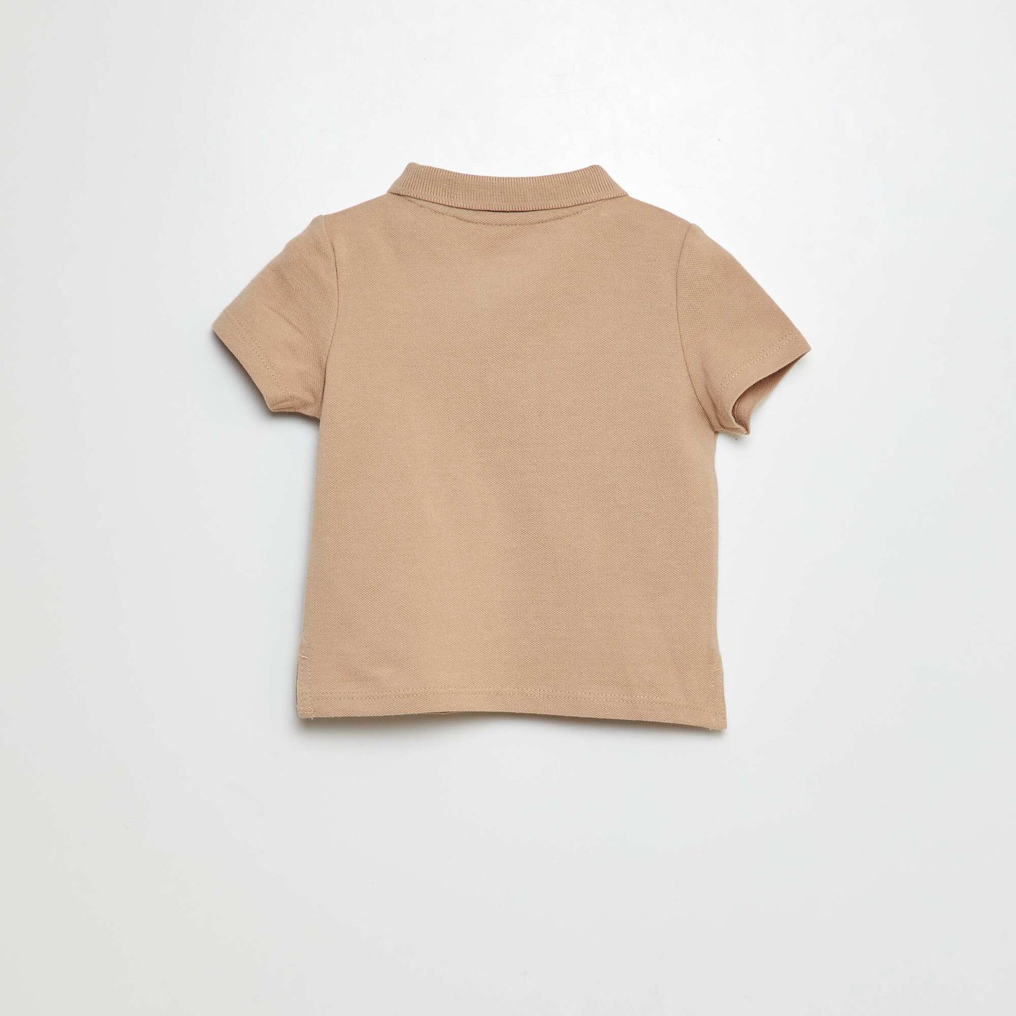 Cotton piqué polo shirt BEIGE