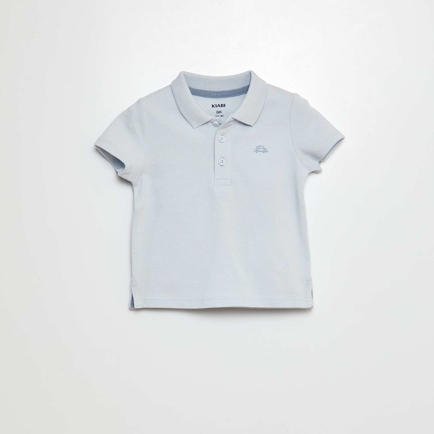 Cotton piqué polo shirt BLUE