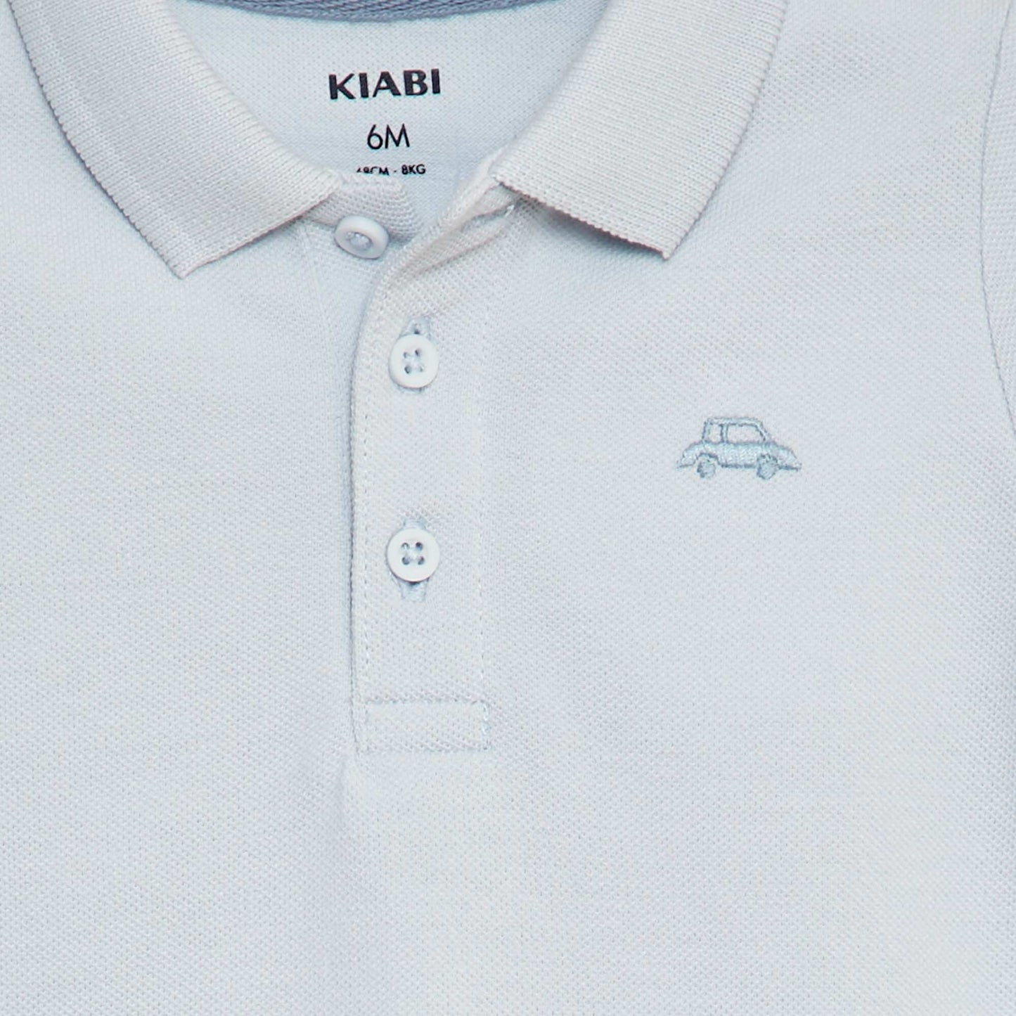 Cotton piqué polo shirt BLUE