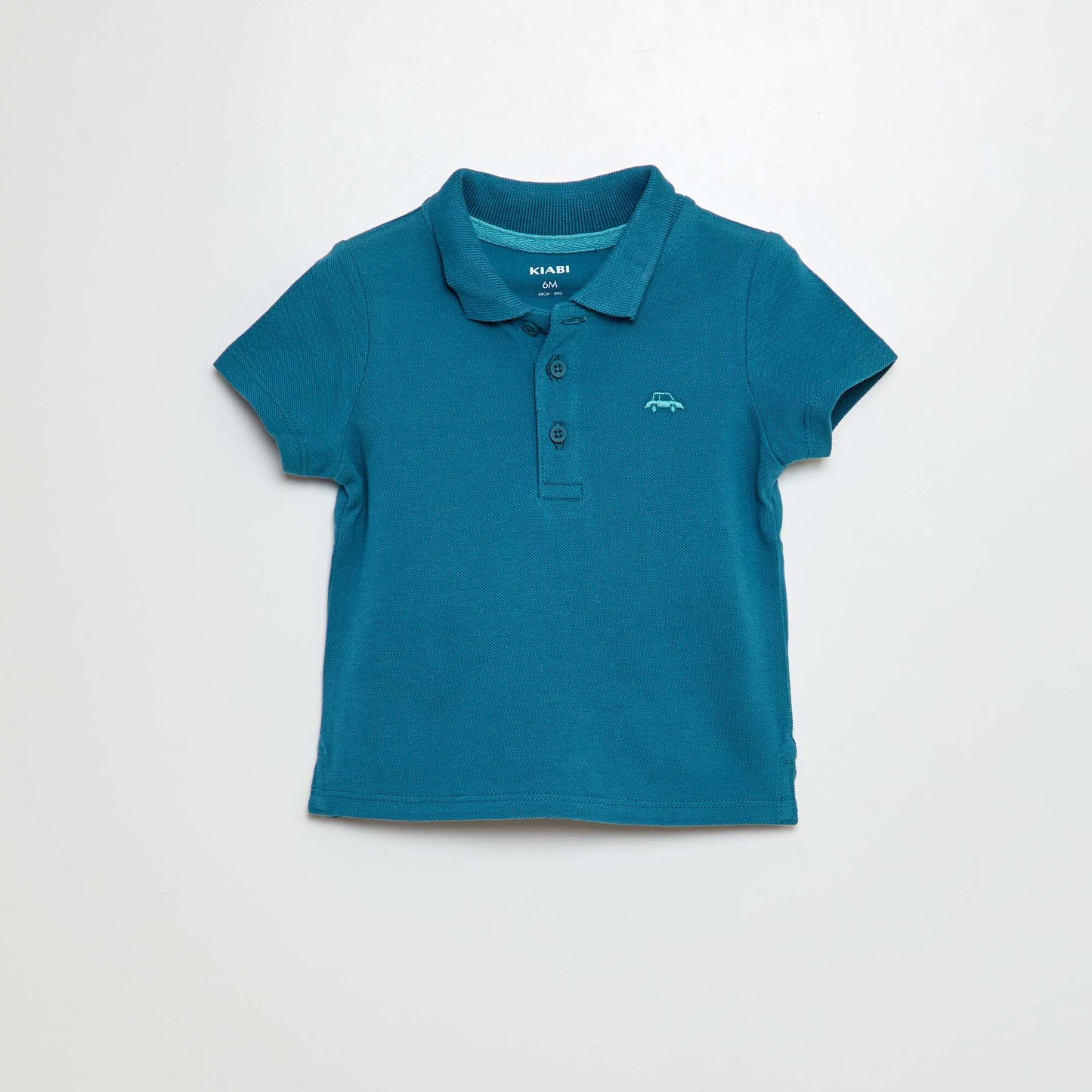 Cotton piqué polo shirt BLUE