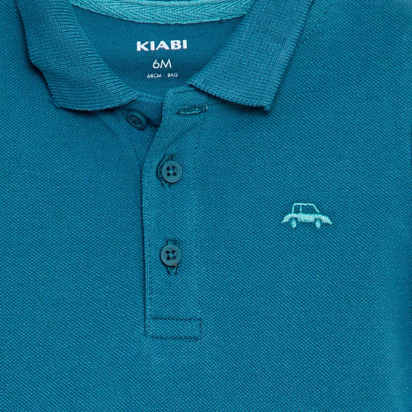 Cotton piqué polo shirt BLUE