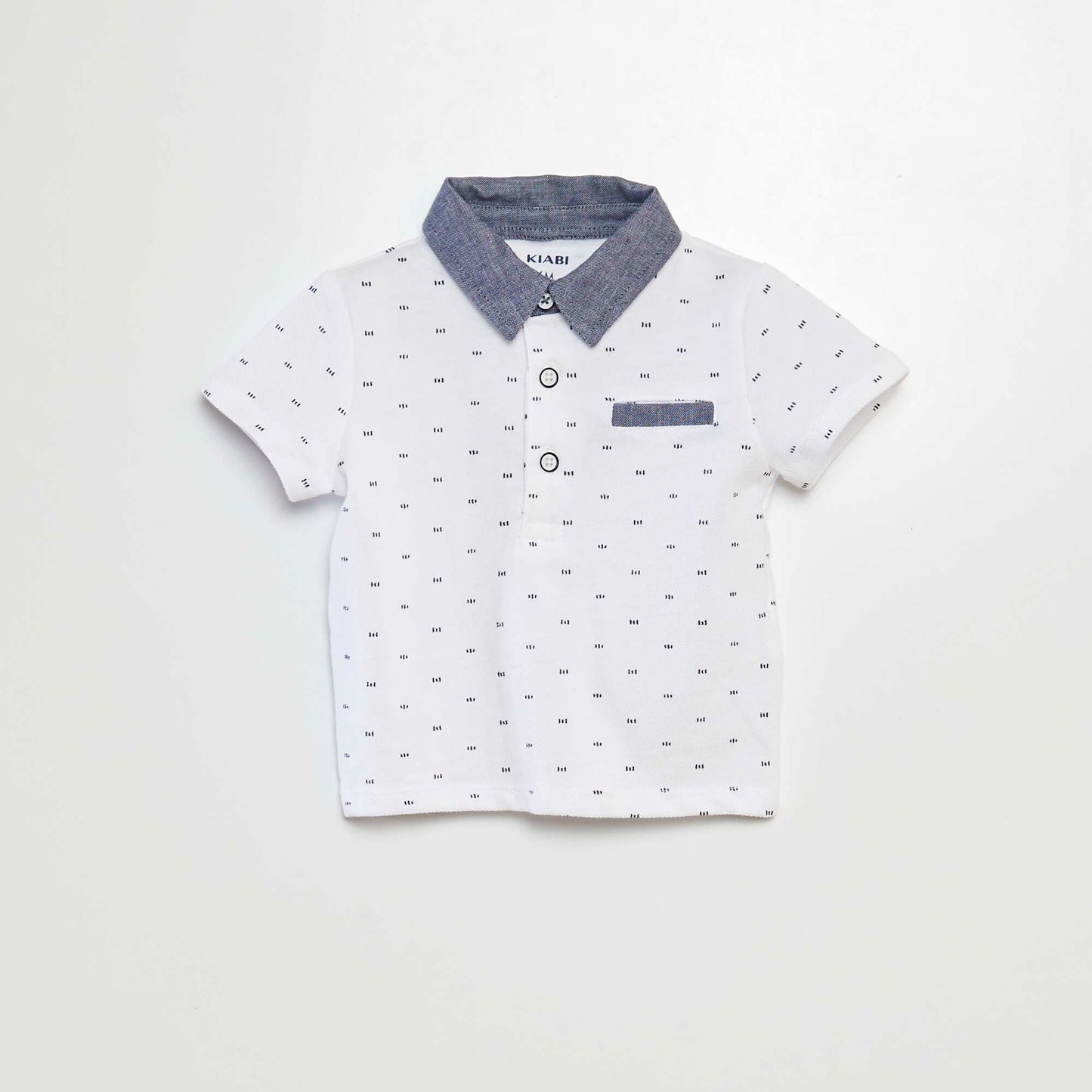 Cotton piqué polo shirt WHITE