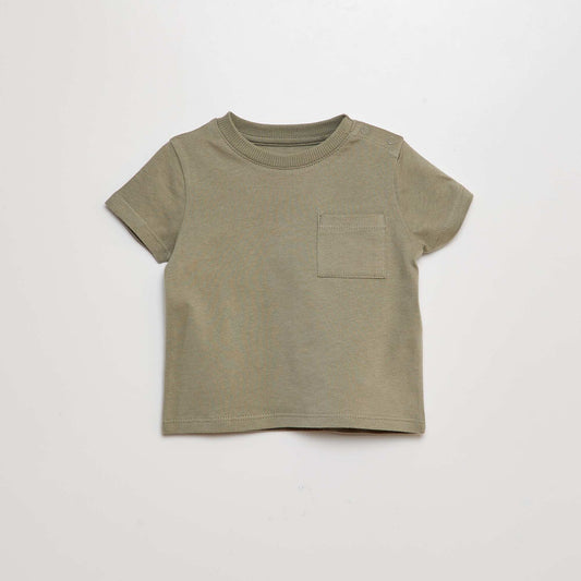 Plain short-sleeved T-shirt GREEN