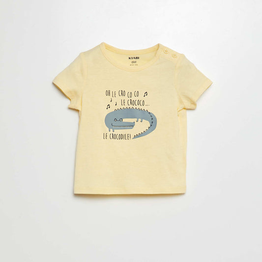 Short-sleeved printed T-shirt YELLOW