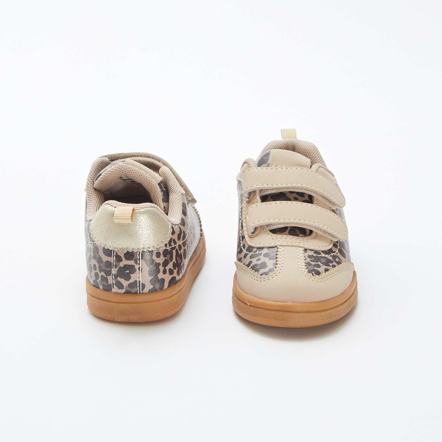 Low-top leopard print trainers BEIGE