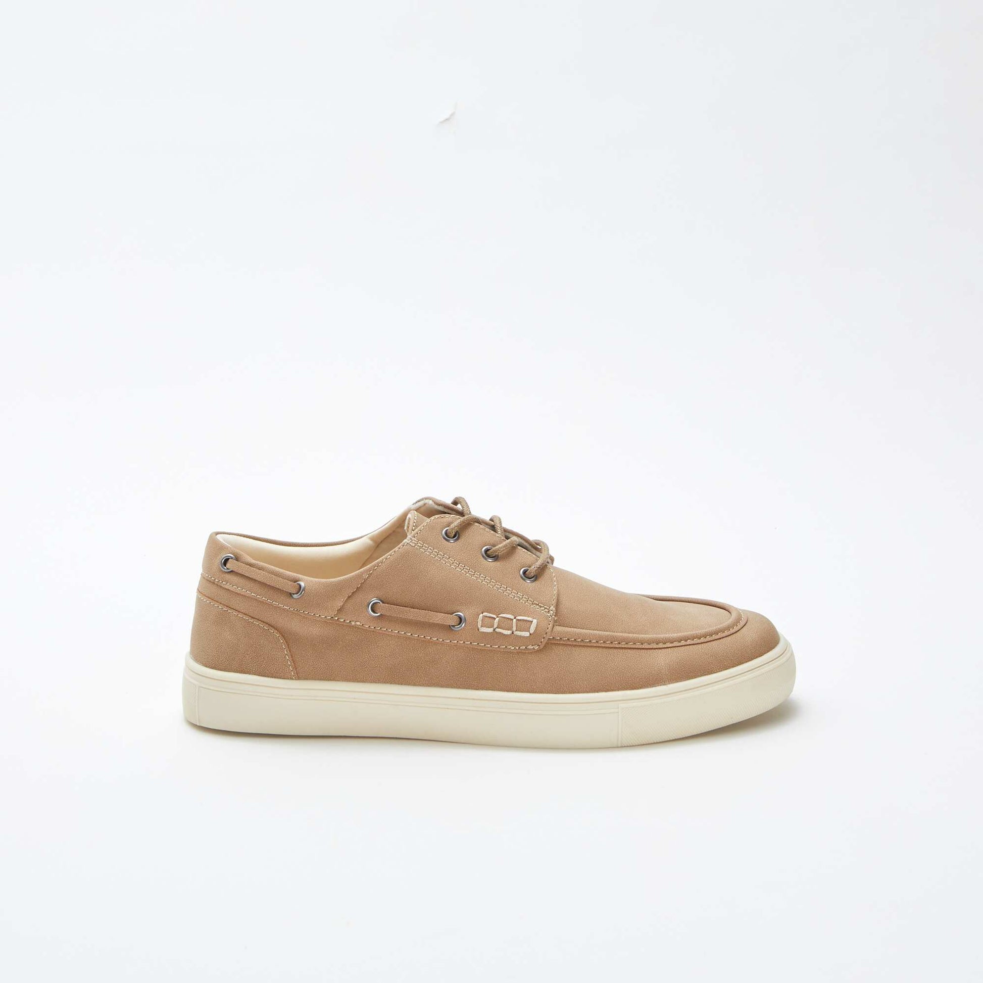 Lace-up deck shoes BEIGE