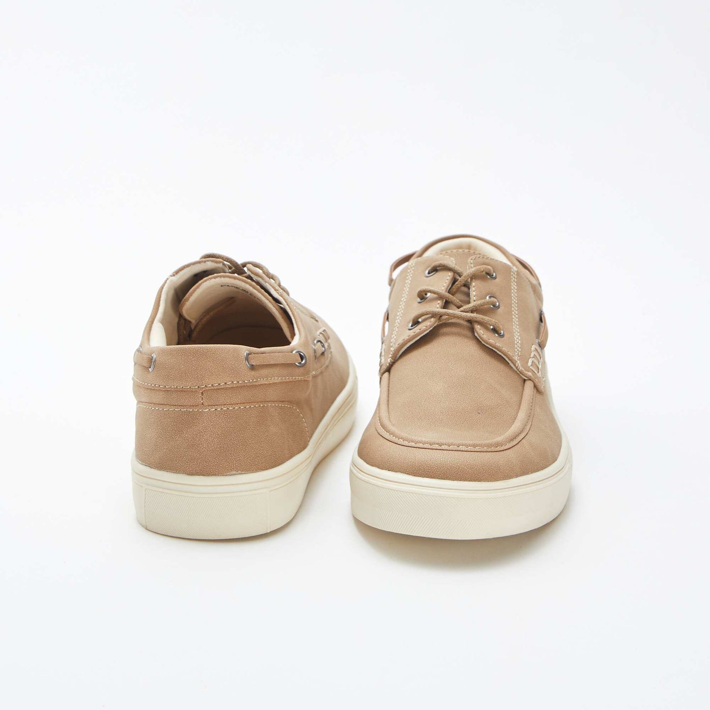 Lace-up deck shoes BEIGE