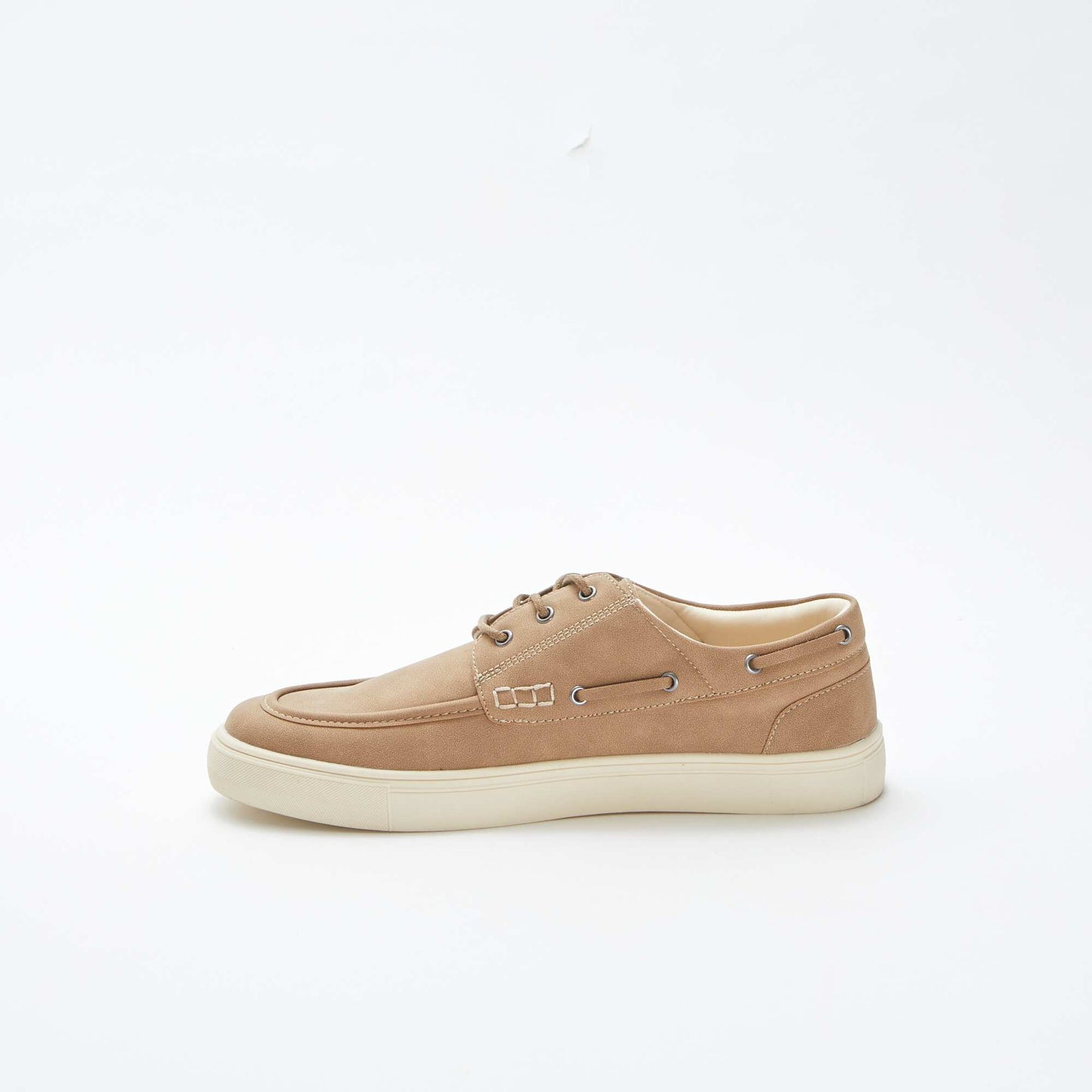 Lace-up deck shoes BEIGE