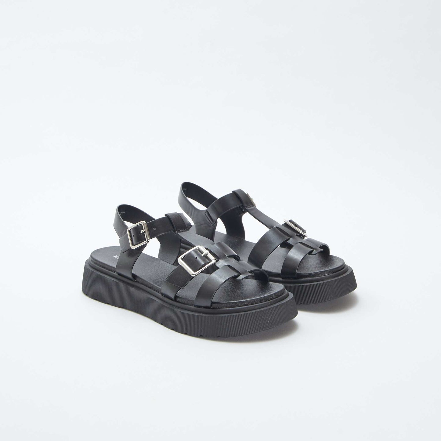 Synthetic sandals BLACK