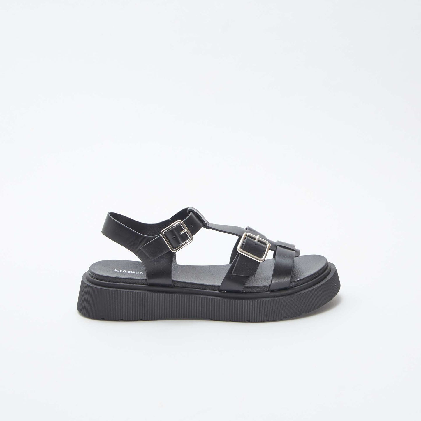 Synthetic sandals BLACK