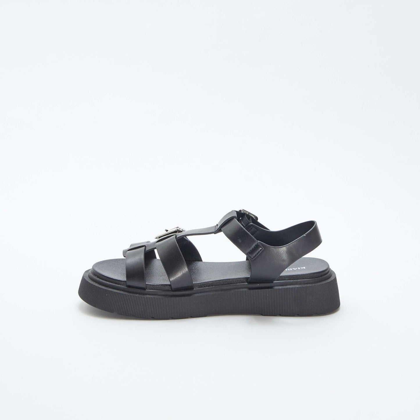 Synthetic sandals BLACK