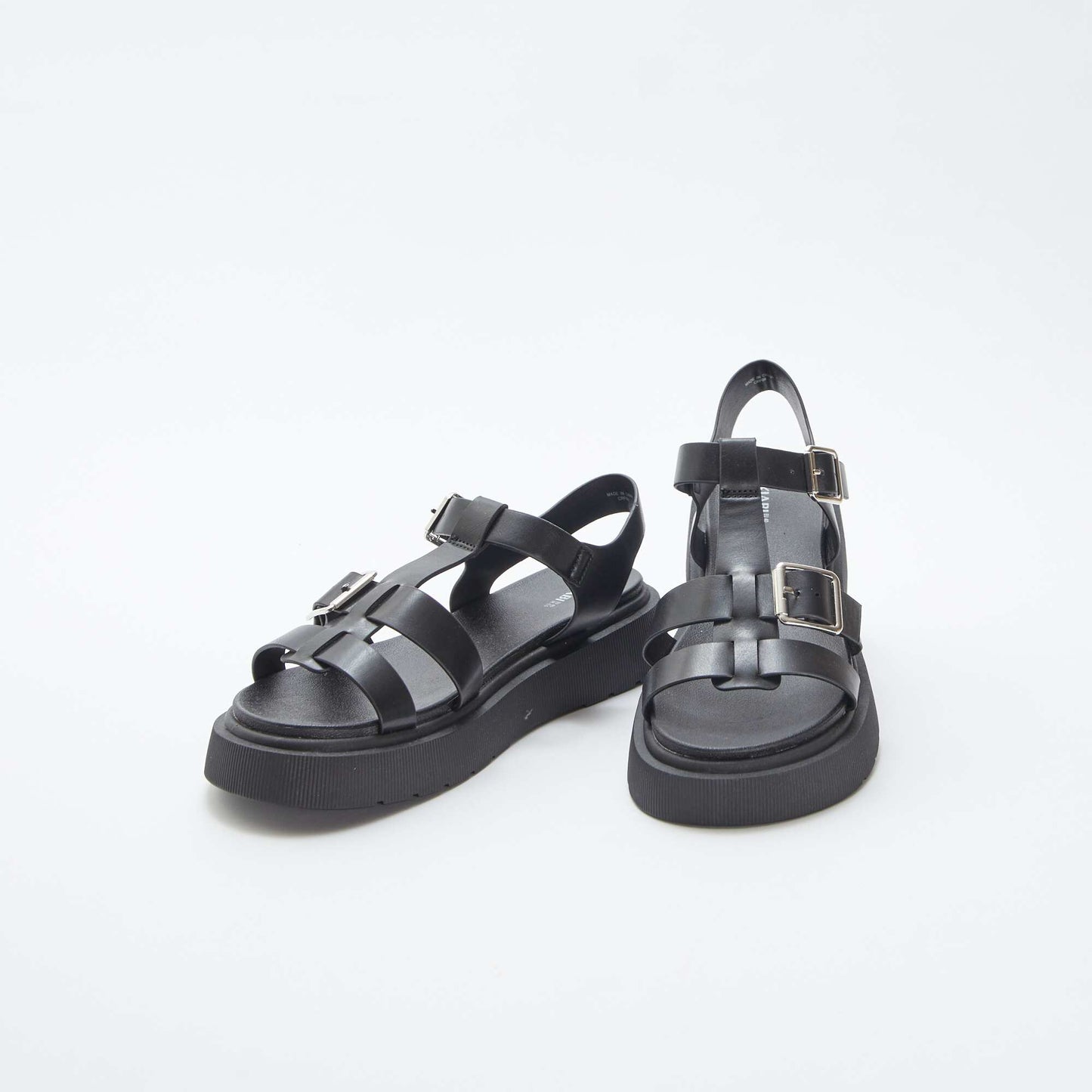 Synthetic sandals BLACK