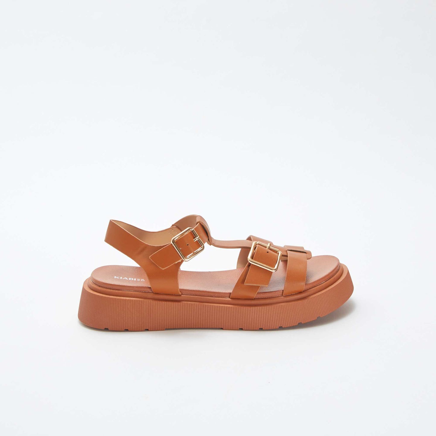 Synthetic sandals BROWN