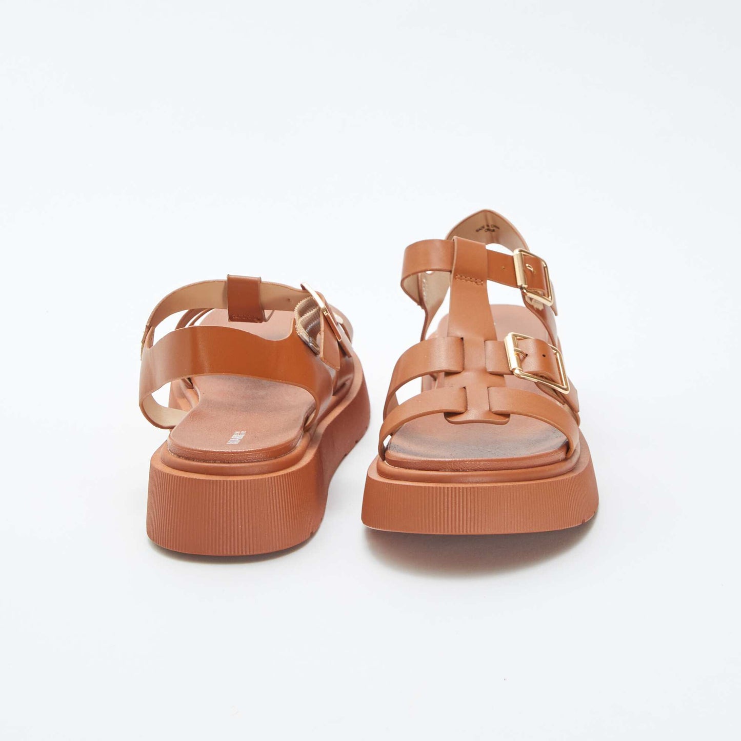 Synthetic sandals BROWN