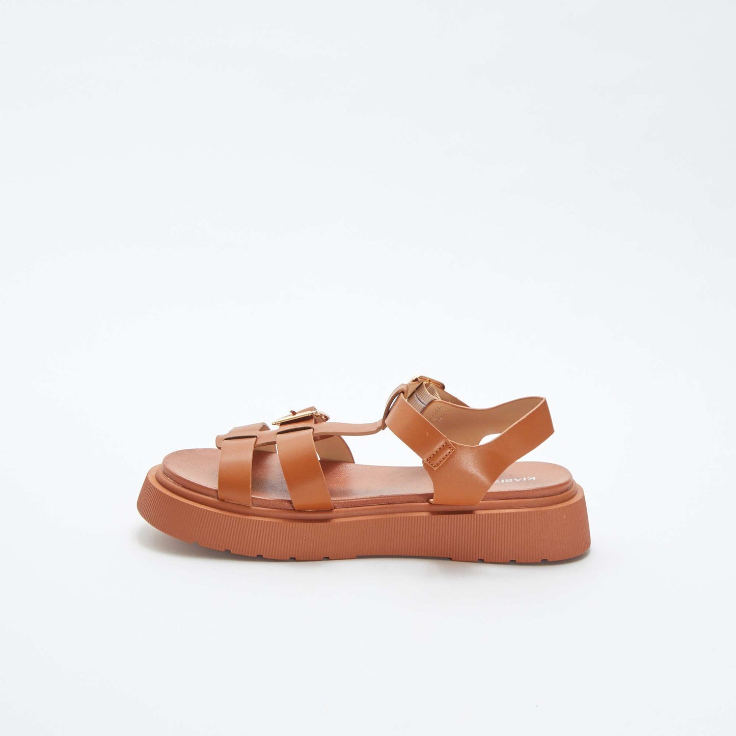 Synthetic sandals BROWN