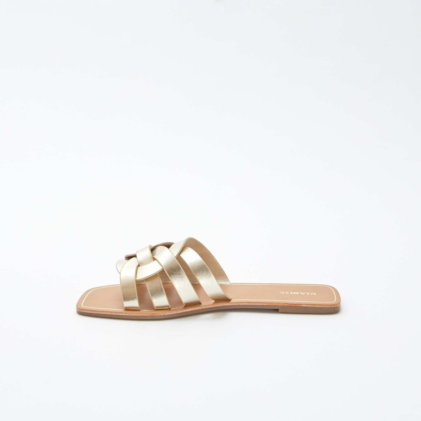 Sandals with crossover straps YELLOW