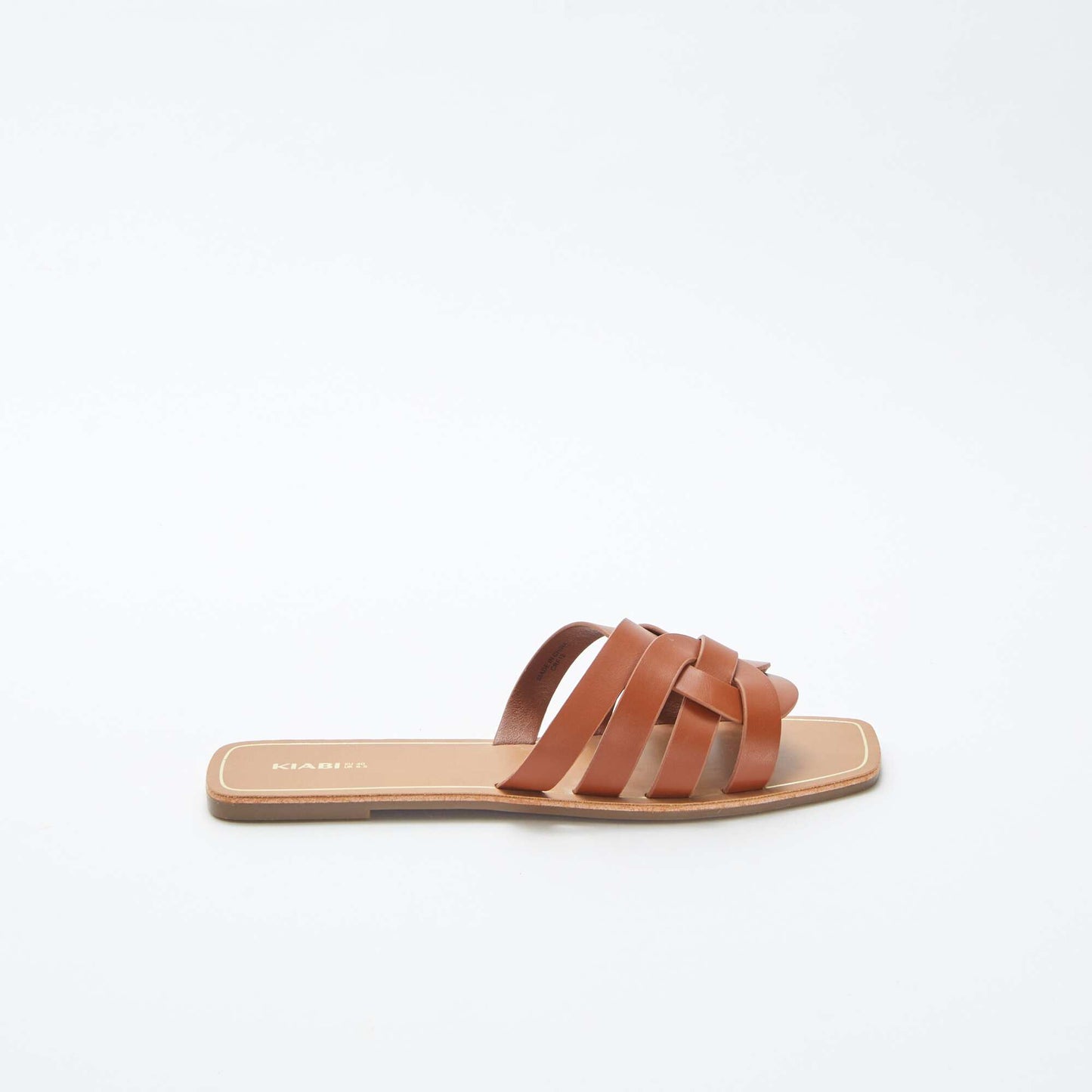 Sandals with crossover straps BROWN