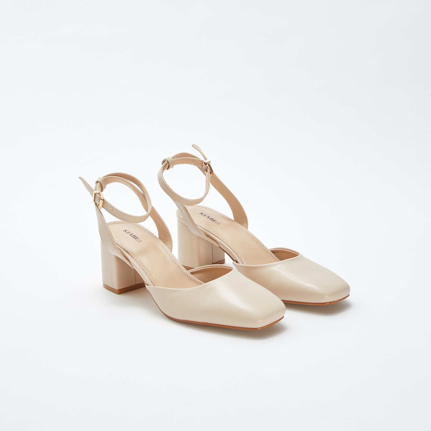 Mary Jane-style heeled sandals BEIGE