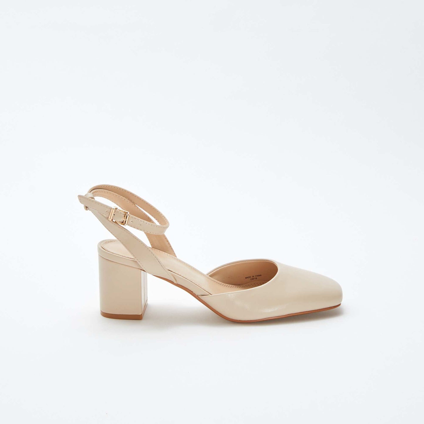 Mary Jane-style heeled sandals BEIGE