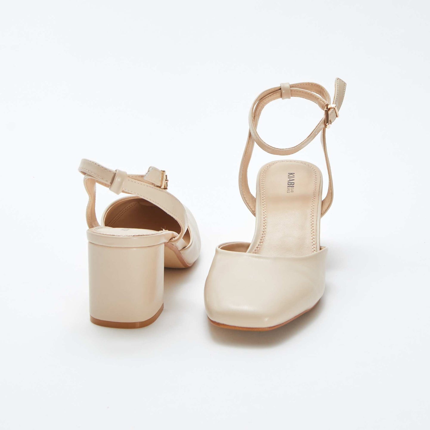 Mary Jane-style heeled sandals BEIGE