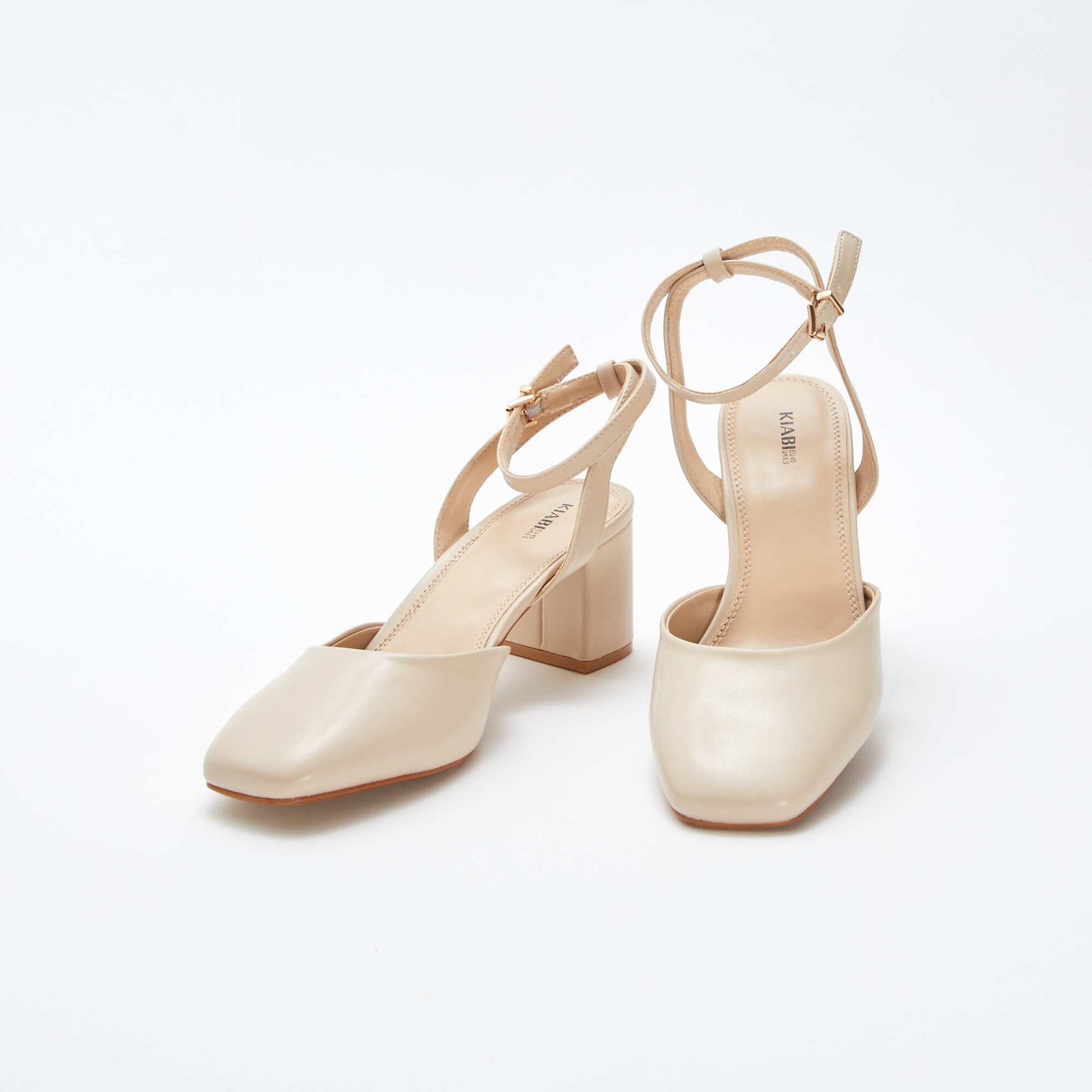 Mary Jane-style heeled sandals BEIGE