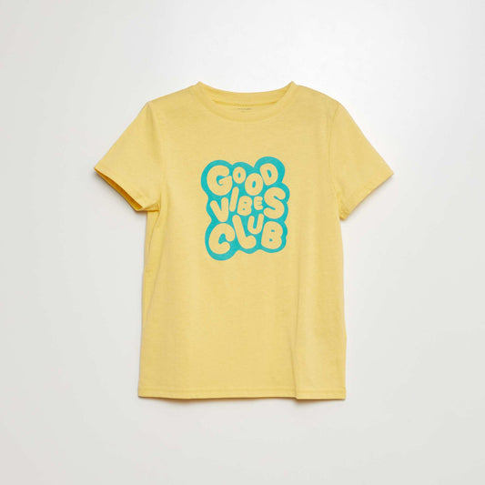 Short-sleeved printed T-shirt YELLOW