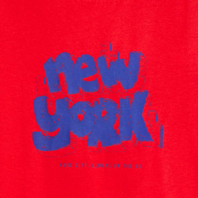 Short-sleeved printed T-shirt RED