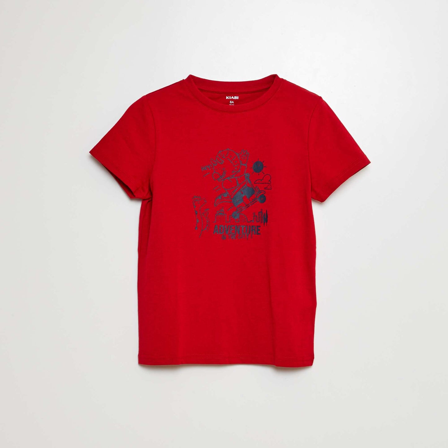 Short-sleeved printed T-shirt RED