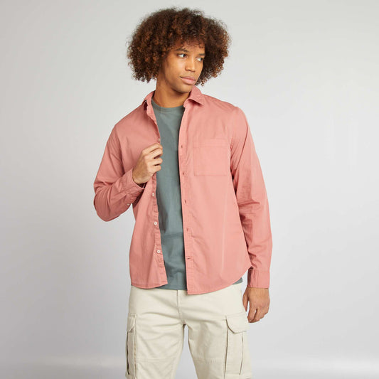 Regular-fit poplin shirt PINK