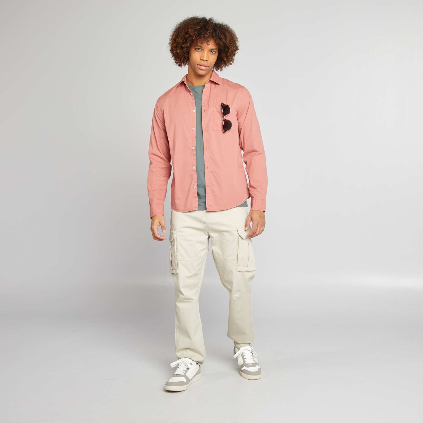 Regular-fit poplin shirt PINK