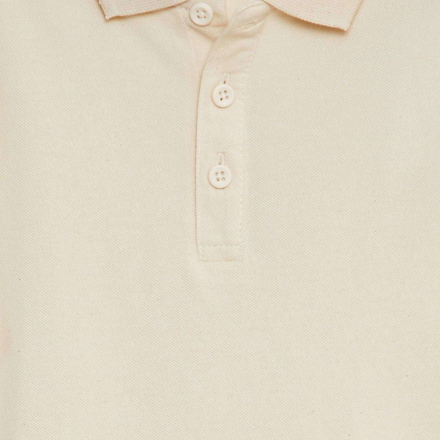 Plain piqué knit polo shirt BEIGE