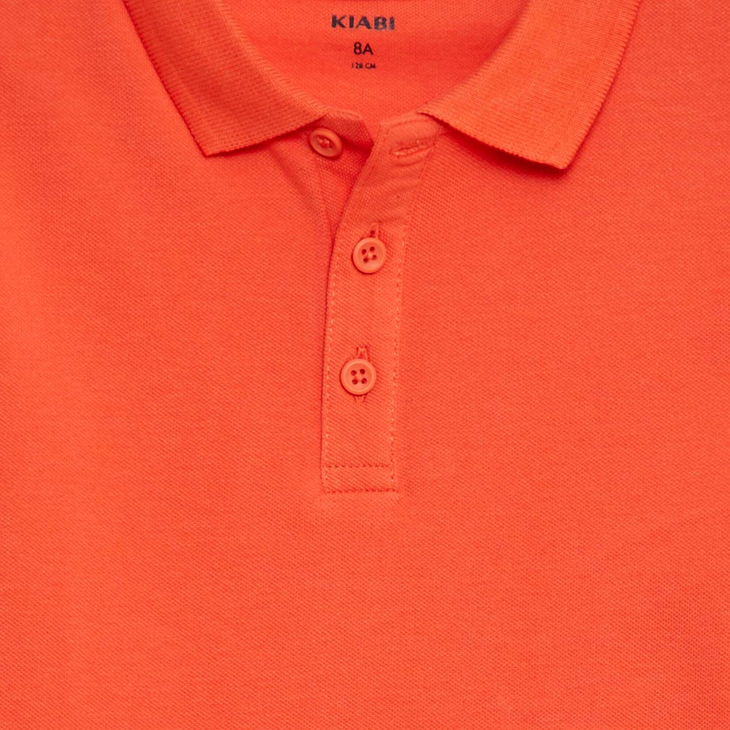 Plain piqué knit polo shirt RED