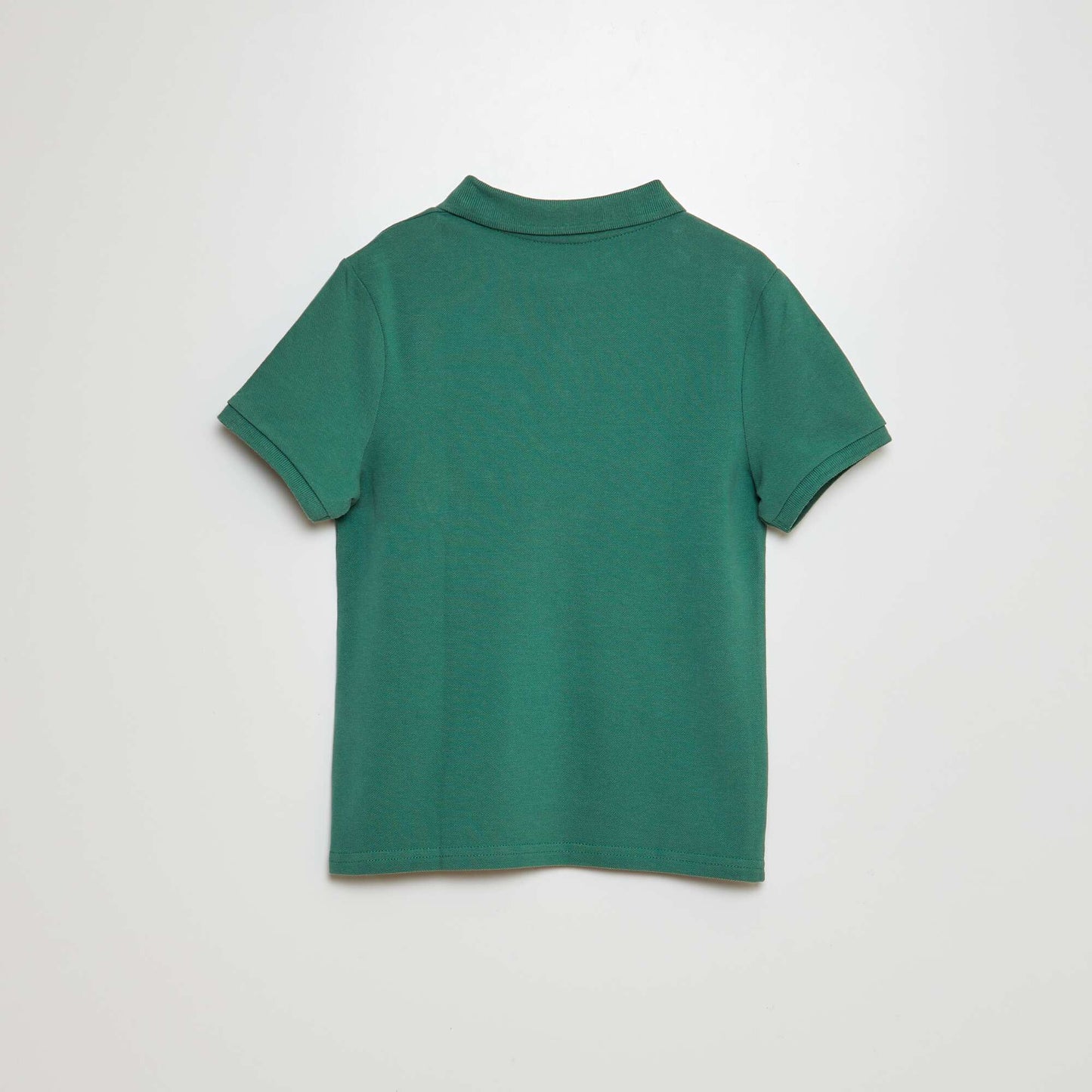 Plain piqué knit polo shirt GREEN