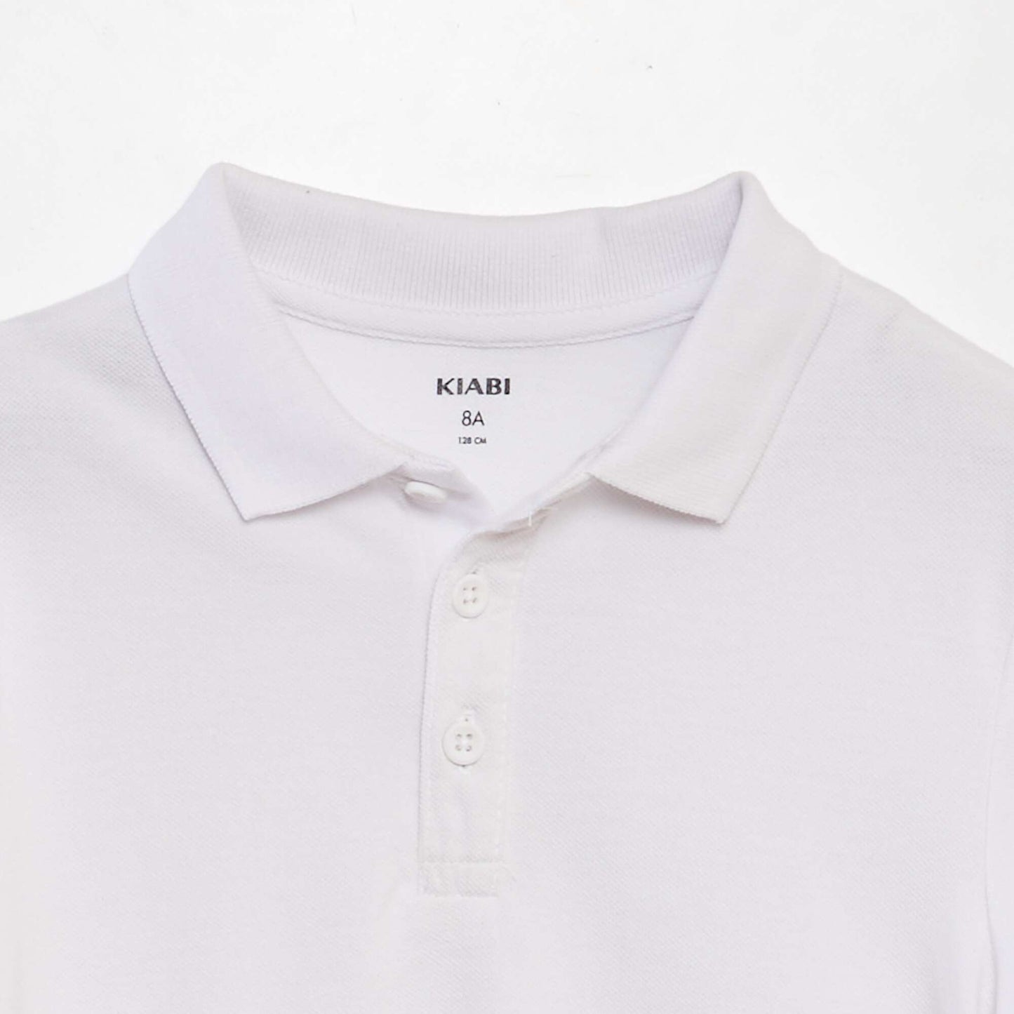 Plain piqué knit polo shirt WHITE