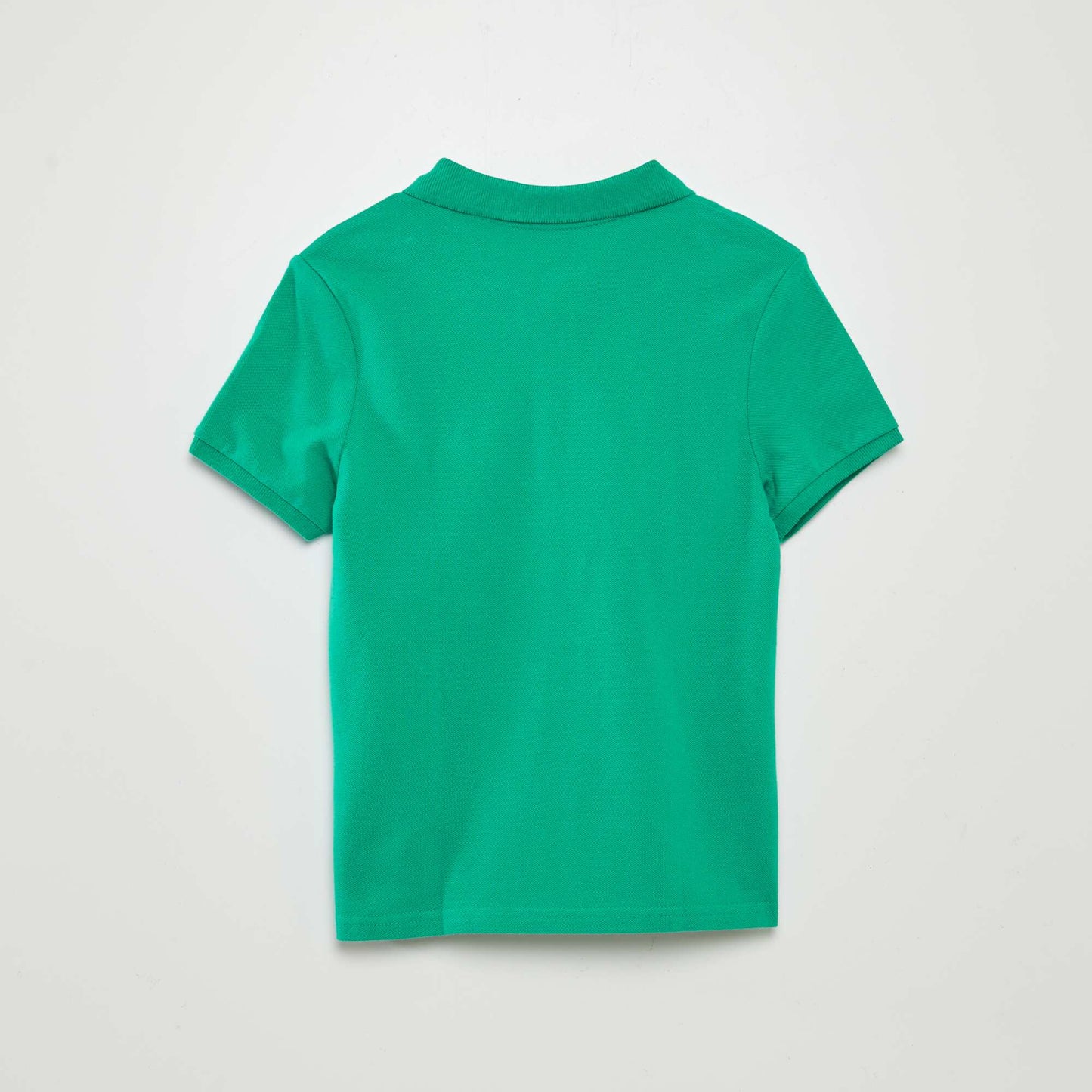 Plain piqué knit polo shirt GREEN