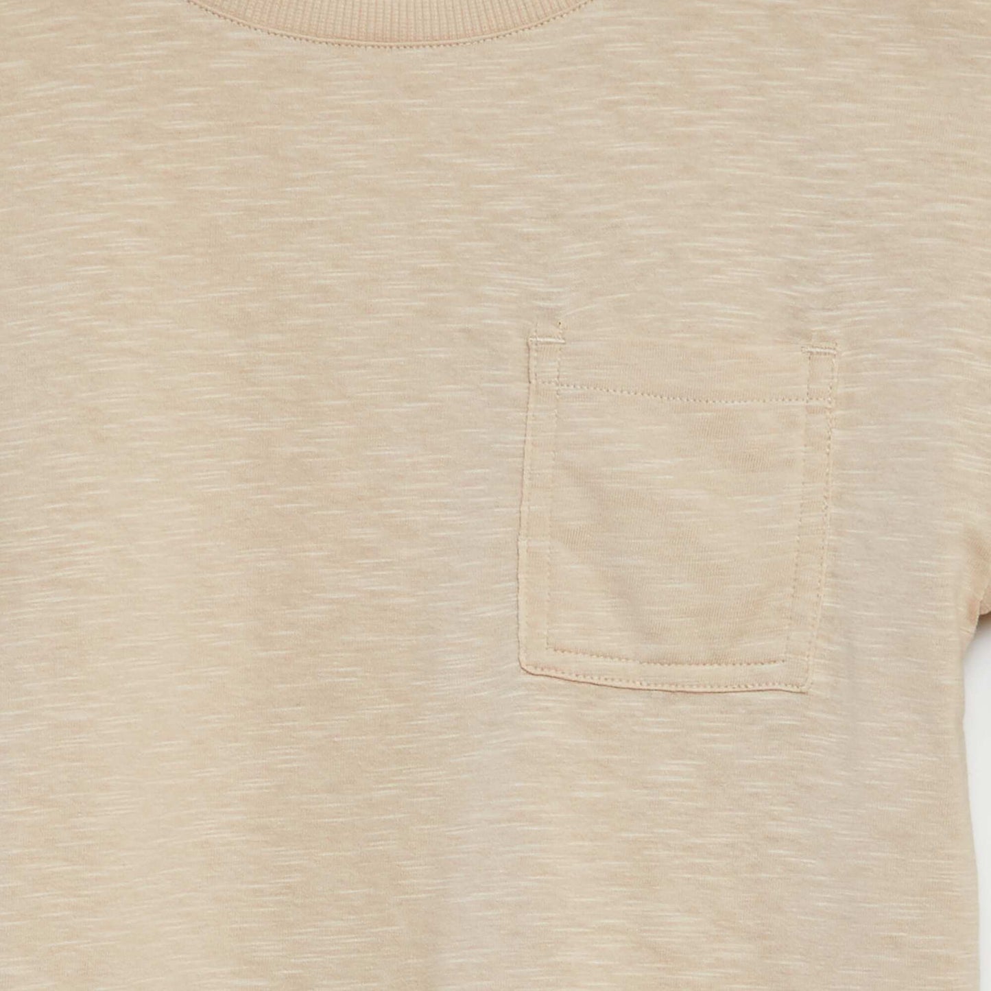 Plain T-shirt with pocket BEIGE