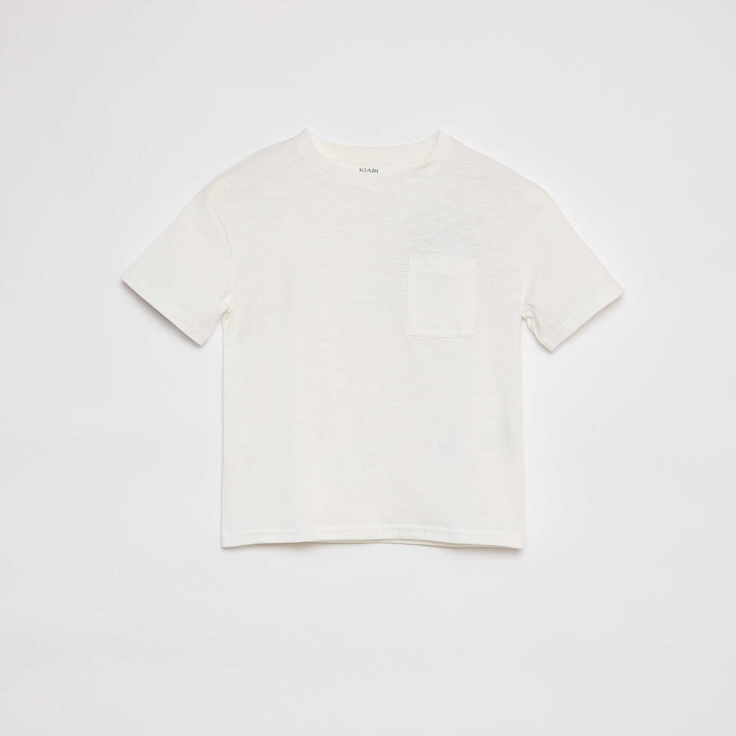 Plain T-shirt with pocket WHITE