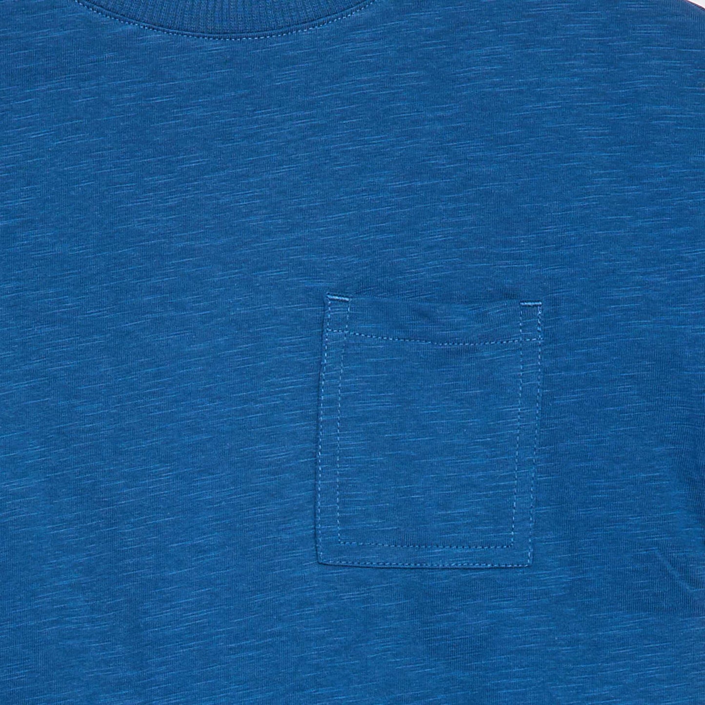 Plain T-shirt with pocket BLUE