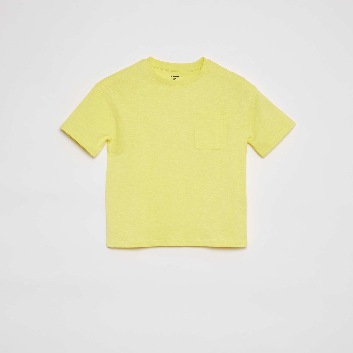 Plain T-shirt with pocket YELLOW