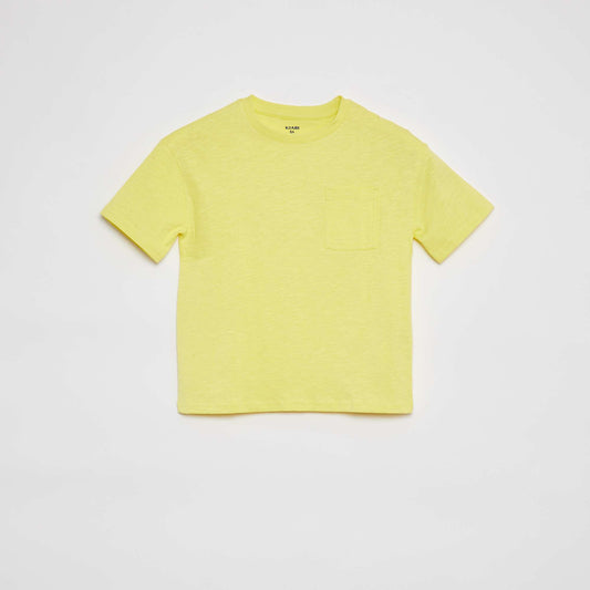 Plain T-shirt with pocket YELLOW