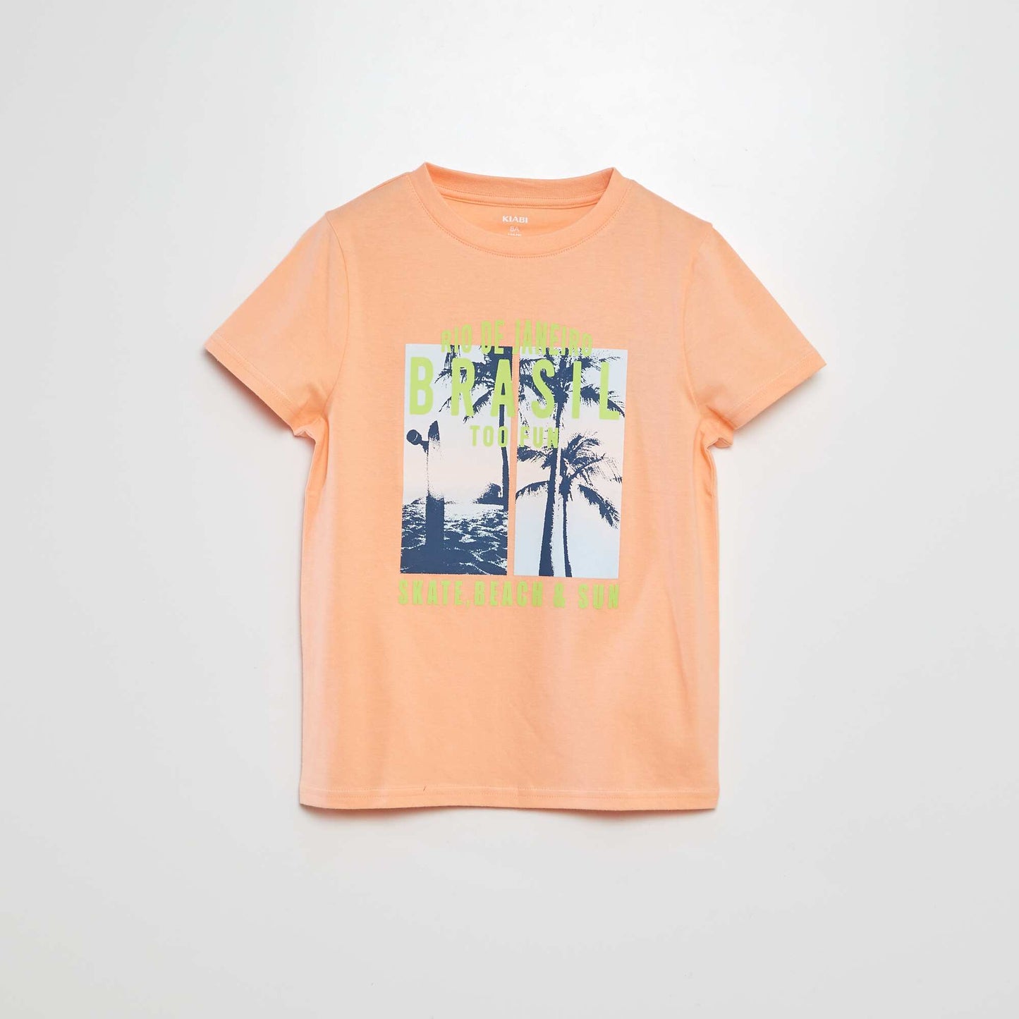 Fun print T-shirt ORANGE